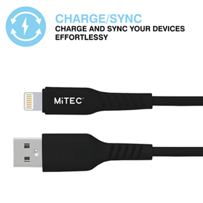 MiTEC MiPOWER Lightning to USB-A Cable - 2m - Black