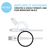 MiTEC MiPOWER Lightning/USB-C/Micro USB to USB-A Braided Cable 1m -  White