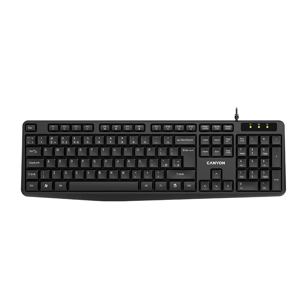 Canyon Wired Keyboard KB-1 UK Black