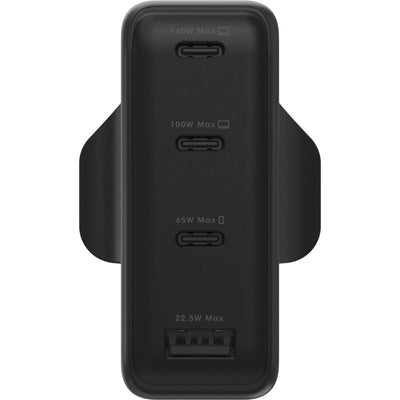 photo of OtterBox Standard GaN Charger 140W 3xC/1xA - Black 3
