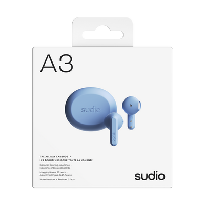 Sudio A3 True Wireless Earbuds - Blue