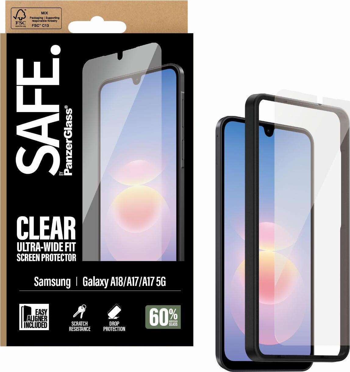 PanzerGlass® SAFE glass for Samsung Galaxy A18 w/EasyAligner