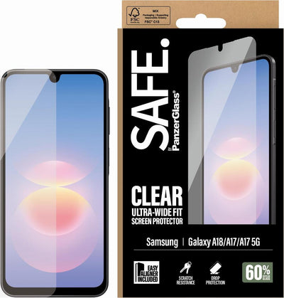 PanzerGlass® SAFE glass for Samsung Galaxy A18 w/EasyAligner