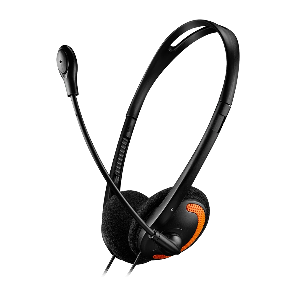 Canyon PC Headset W/Mic Flat 1.8M HS-01 Black Orange