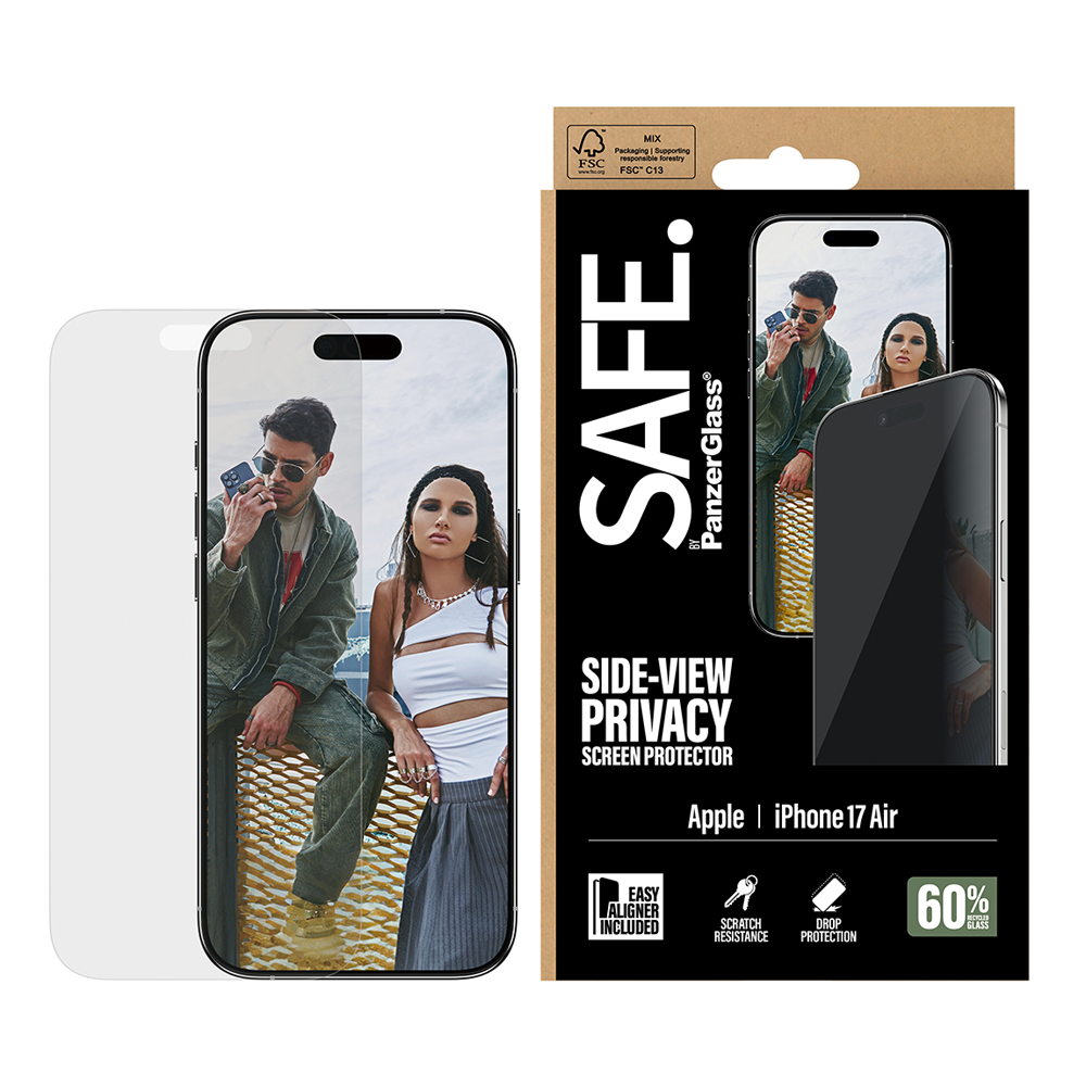SAFE Privacy Glass for iPhone Air Ultra Wide Fit w/Aligner