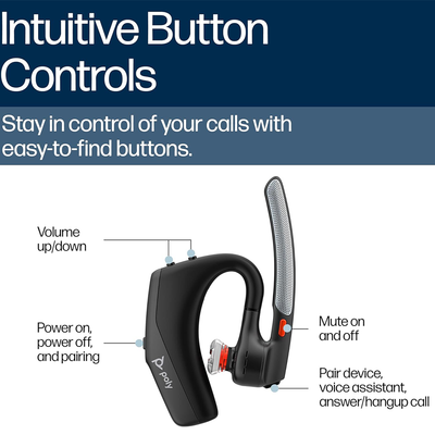 POLY Voyager Bluetooth Headset Black