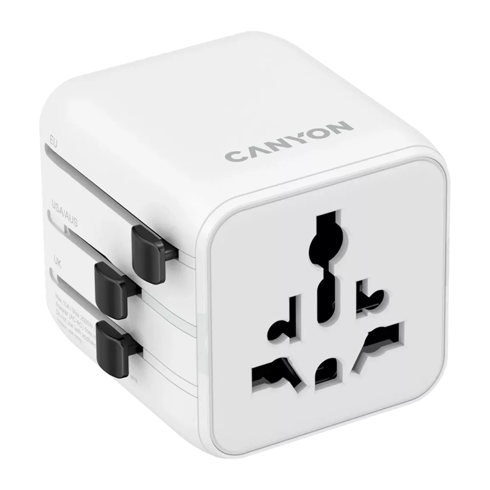 CANYON OnTour One Travel Adapter EU/UK/US/AUS White