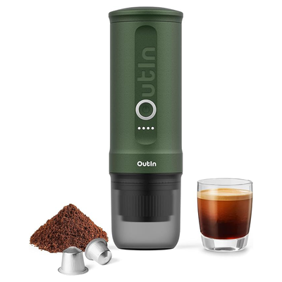 OutIn Nano Portable Electric Espresso Machine Forest Green