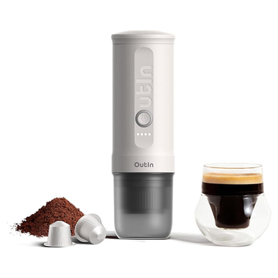 OutIn Nano Portable Electric Espresso Machine Pearl White