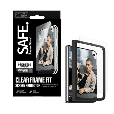 photo of PanzerGlass® Front Screen Protector iPhone Duo FRAME FIT w. EasyAligner 4