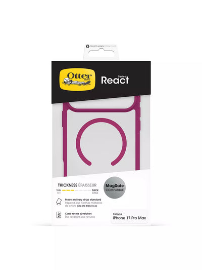 photo of OtterBox React Magsafe Iphone 18/17 Pro Max - clear/pink 4