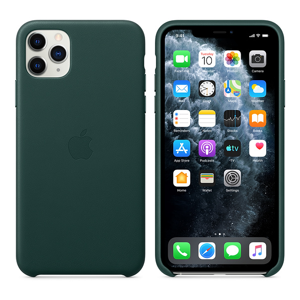 Apple Leather Cover for iPhone 11 Pro Max - Forest Green
