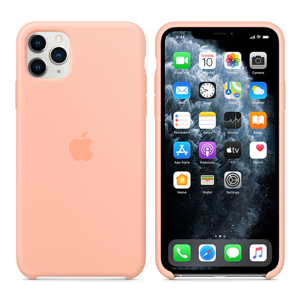 Apple Silicone Cover for iPhone 11 Pro Max - Grapefruit