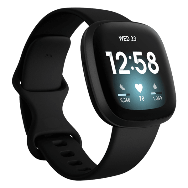 Fitbit Versa 3 Health & Fitness Smartwatch - Black Aluminum