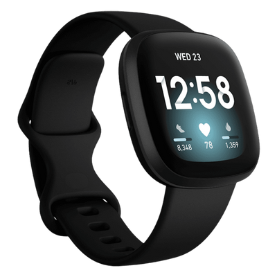 Fitbit Versa 3 Health & Fitness Smartwatch - Black Aluminum