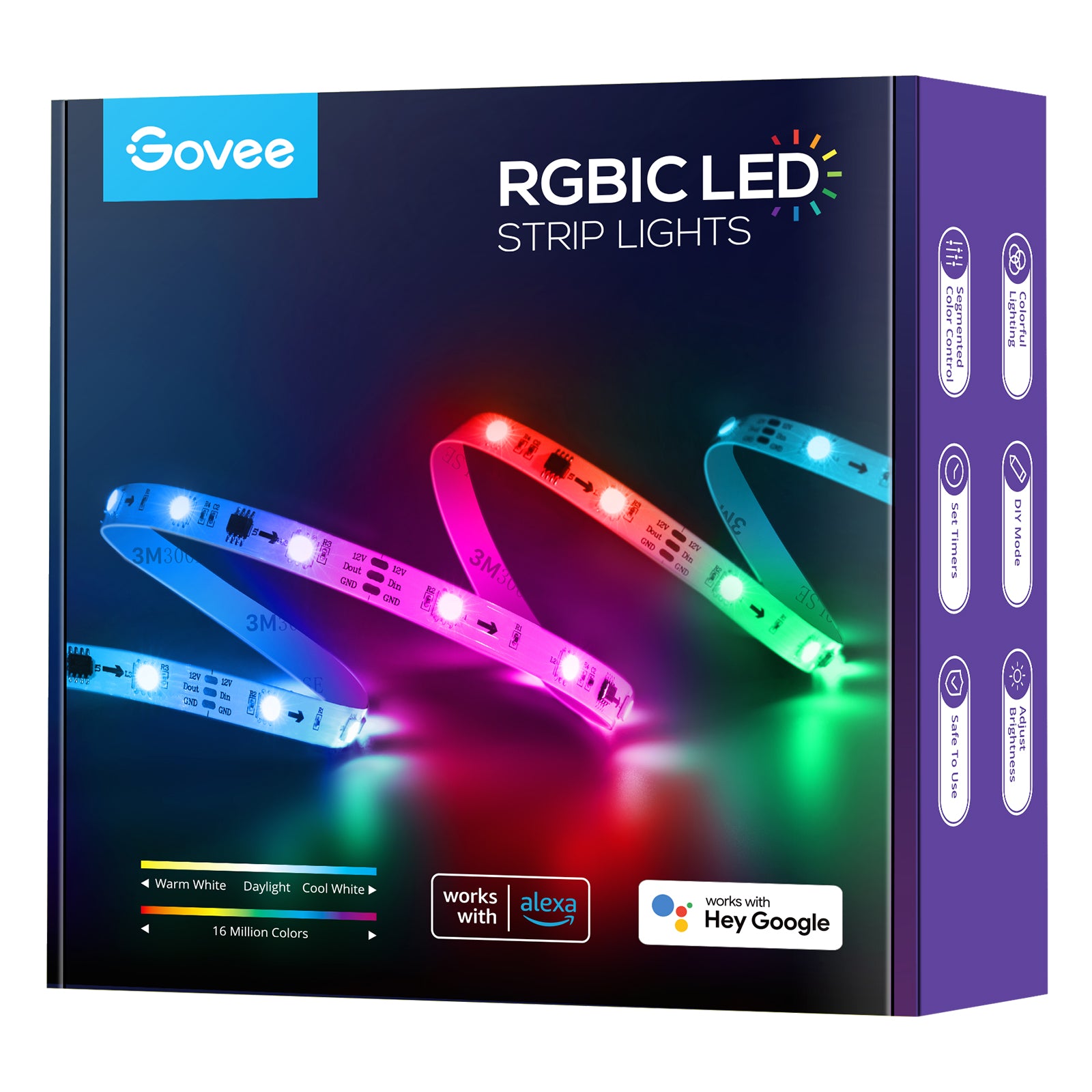 Govee WiFi RGBIC Smart LED PRO strip 5m - LED Light Strip
