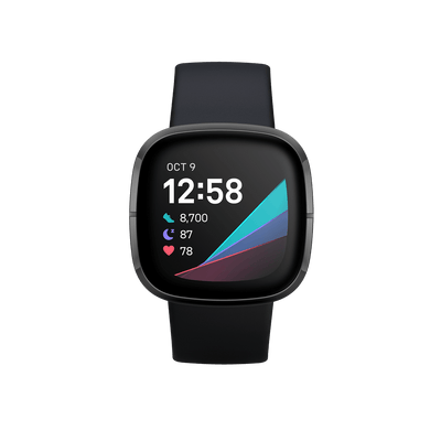 Fitbit Sense Advanced Health & Fitness Smartwatch - Carbon/Graphite Stainless Steel